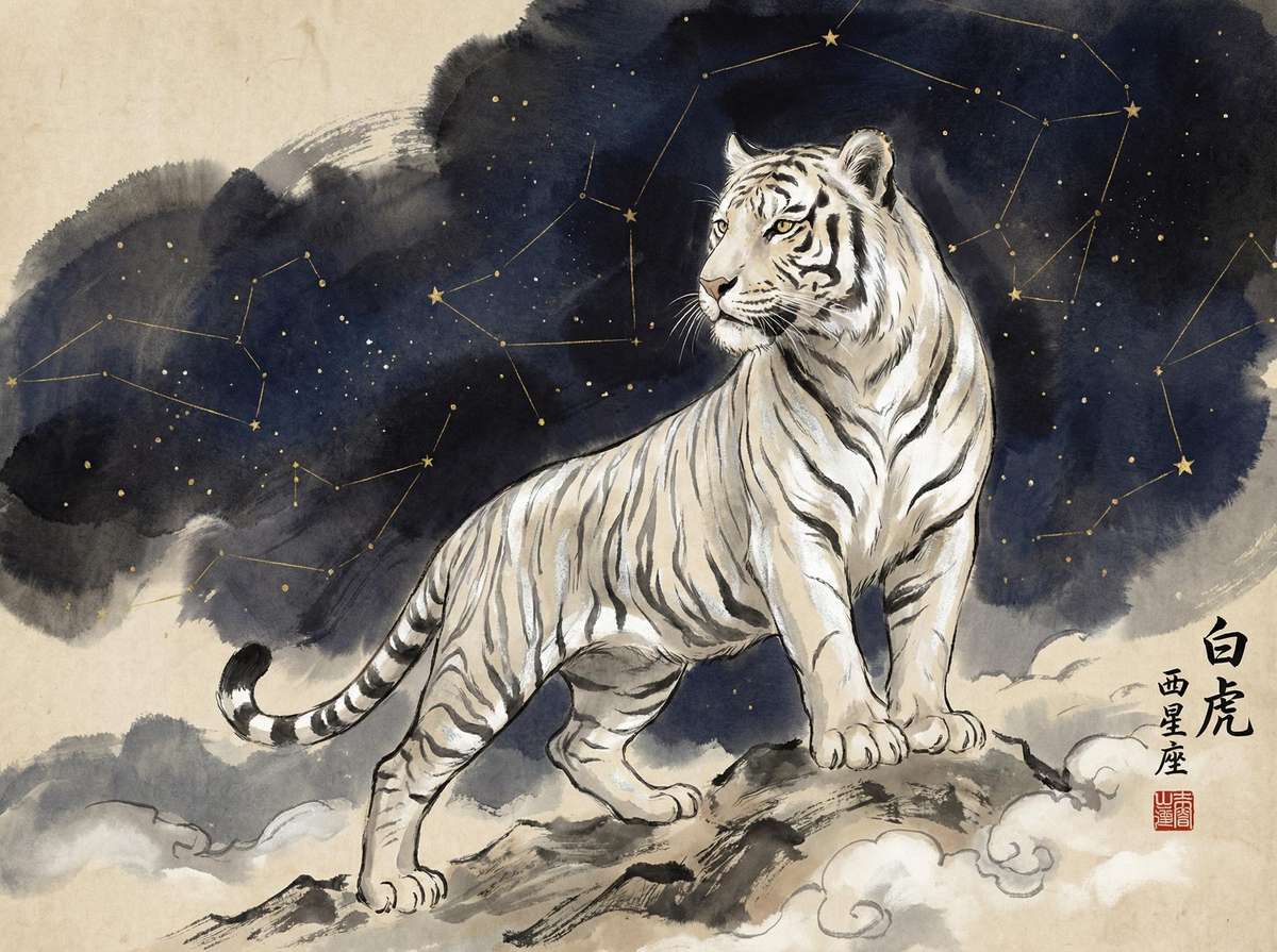 西方白虎七宿 - 南宫体育 星官图